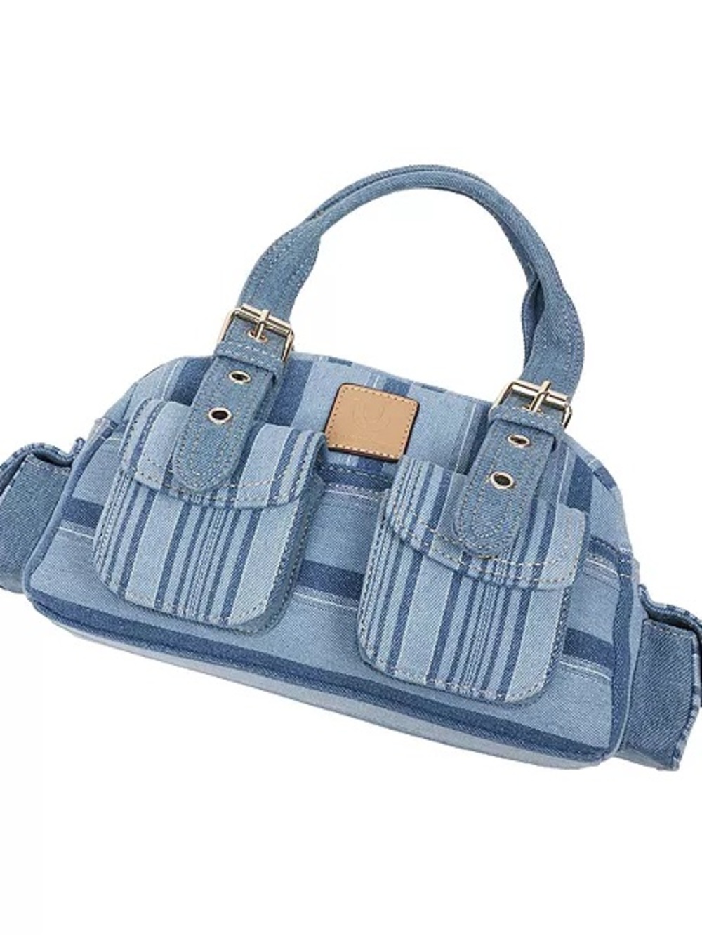 True Religion Multi Stripe Soft Satchel Handbag - Picture 4 of 7